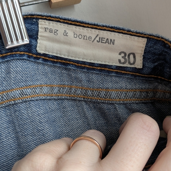 Rag - Bone Distressed Blue Jeans Buckley made In USA Size 30 100% Cotton - Picture 3 of 9